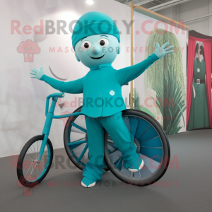 Teal Unicyclist mascotte...