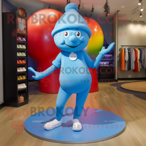 Blue Rainbow maskot kostume...