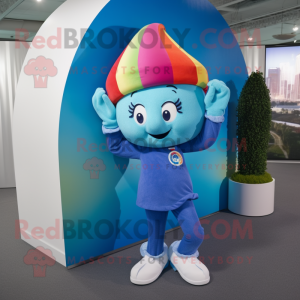 Blue Rainbow maskot kostume...