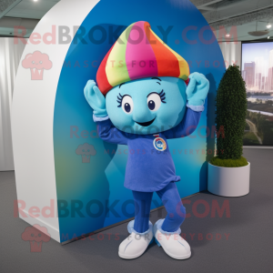 Blue Rainbow maskot kostym...