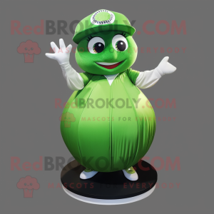 Grön Baseball Ball maskot...