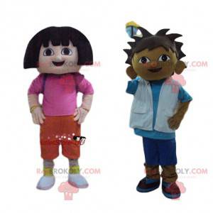 Dupla de mascote exploradora. Explorers Costume Duo -