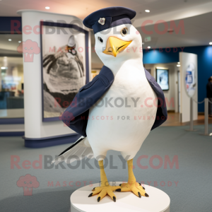 Navy Seagull maskot kostume...