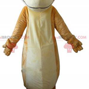 Beige og hvid firben maskot. Firben kostume - Redbrokoly.com