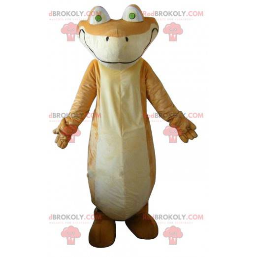 Mascot beige og hvit øgle. Lizard kostyme - Redbrokoly.com