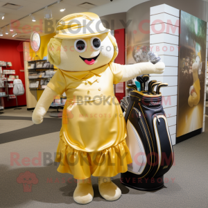 Gold Golf Bag maskot...