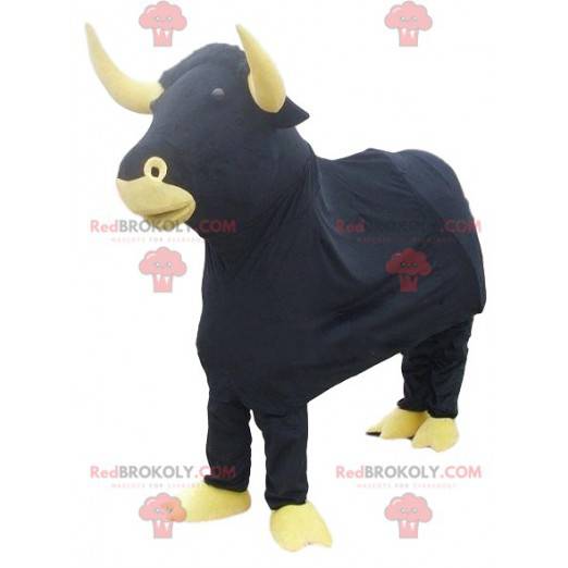 Mascotte zwarte stier. Bull kostuum - Redbrokoly.com