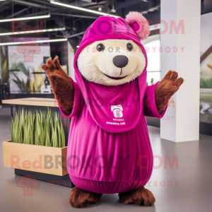 Magenta Beaver maskot...