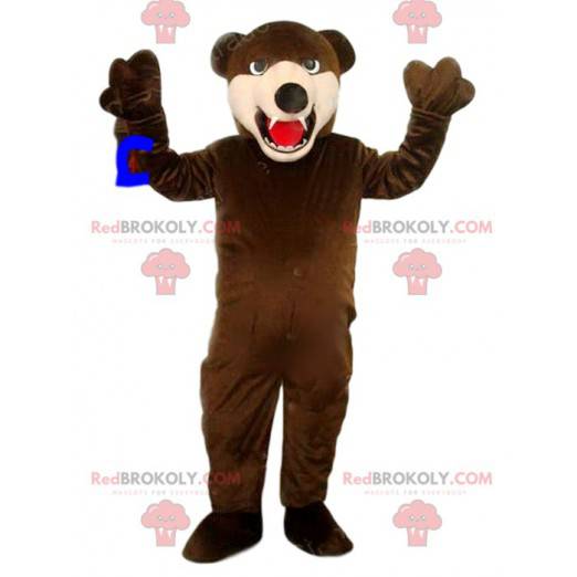 Roaring brown bear mascot. Brown bear costume - Redbrokoly.com