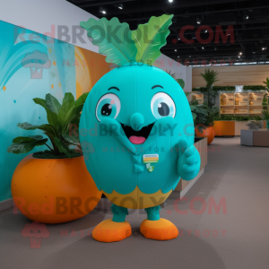 Turkis Mango maskot kostume...