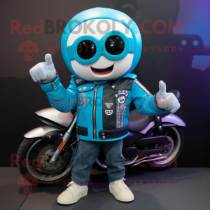 Cyan Rainbow maskot kostume...