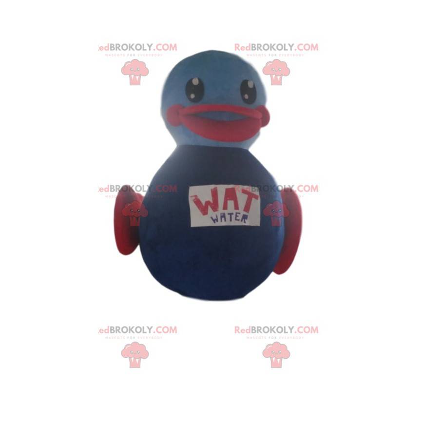Opblaasbare paarse eend mascotte. Eend kostuum - Redbrokoly.com