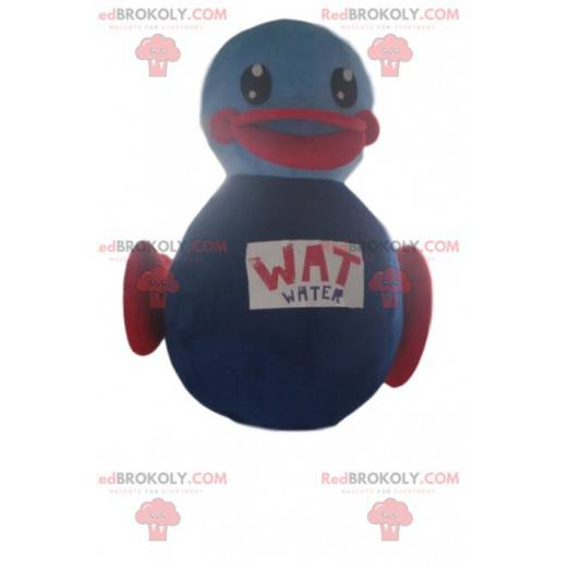 Mascotte de canard violet gonflable. Costume de canard -