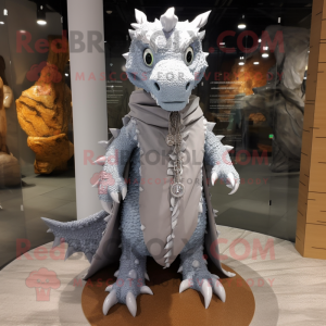 Gray Dragon maskot kostume...