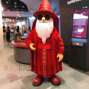 Red Wizard mascotte kostuum...