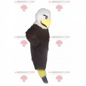 Golden Eagle maskot med vacker fjäderdräkt. Golden eagle kostym