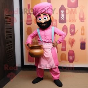 Pink Biryani maskot kostume...