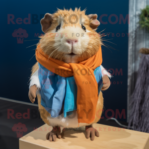 Tan Guinea Pig maskot drakt...