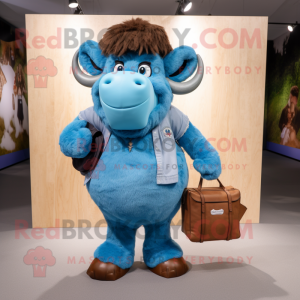 Sky Blue Bison mascotte...