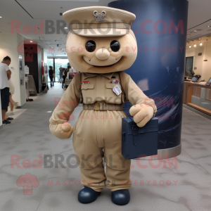Tan Navy Soldier mascotte...