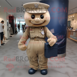 Tan Navy Soldier maskot...