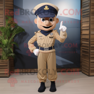 Tan Navy Soldier mascotte...