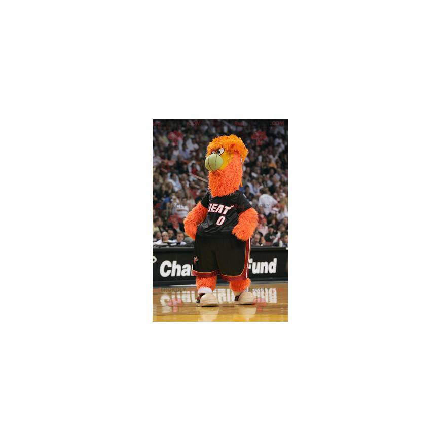 Orange monster mascot with a balloon-shaped nose -