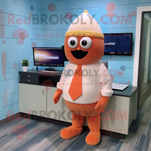 Peach TV maskot drakt figur...