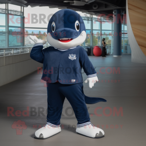 Navy Whale maskot drakt...