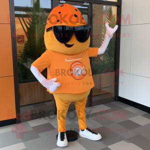 Orange Pizza maskot kostume...