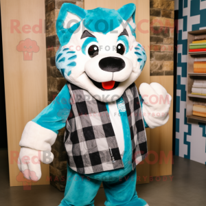 Teal Bobcat mascotte...