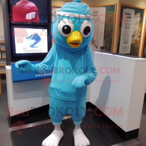 Sky Blue Chicken mascotte...