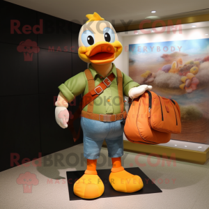 Peach Duck mascotte kostuum...