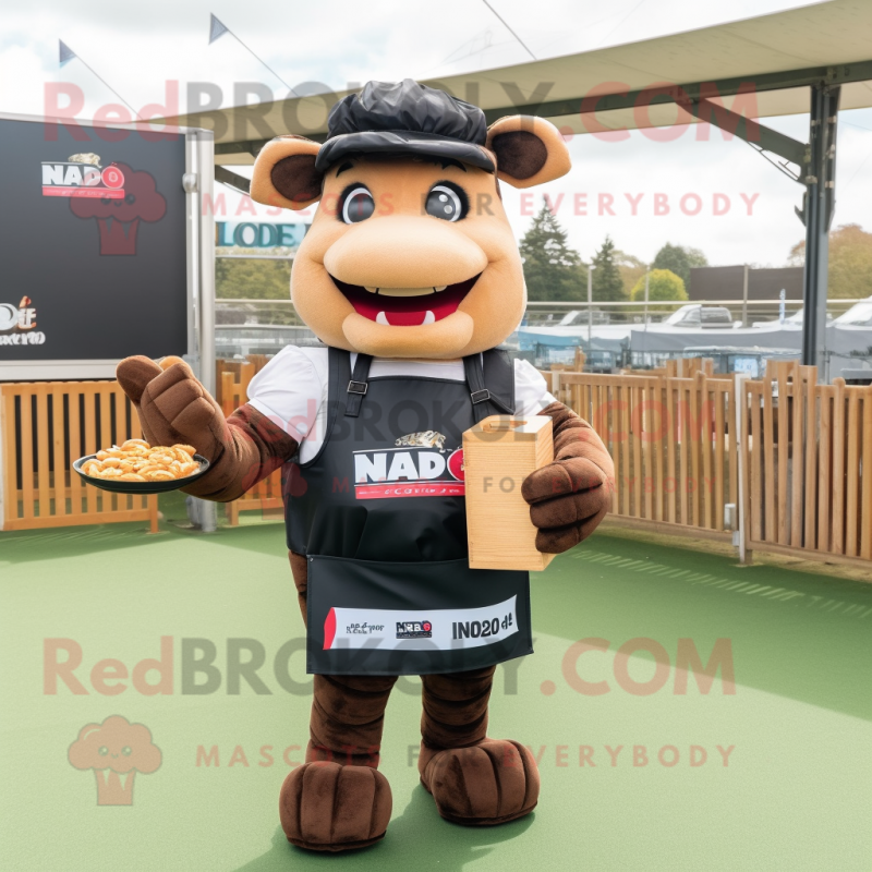 nan Bbq Ribs mascot costume character dressed with a Rugby Shirt and Wallets nan Bbq Ribs mascot costume character dressed with a Rugby Shirt and Wallets