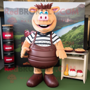  Bbq Ribs maskot kostyme...