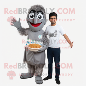 Grijs Biryani mascotte...