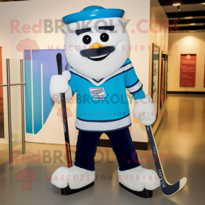 nan Ice Hockey Stick mascot costume character dressed with a Graphic Tee and Shoe laces