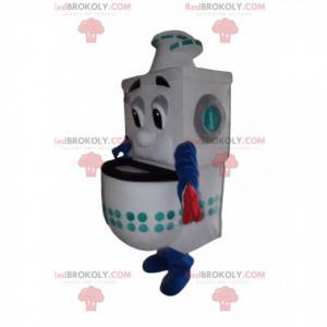 White hand washing mascot. White washbasin suit - Redbrokoly.com