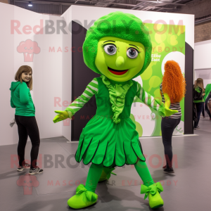 Limegrøn irsk danser maskot...