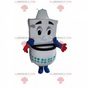 White hand washing mascot. White washbasin suit - Redbrokoly.com