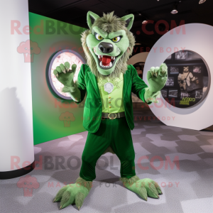 Groene weerwolf mascotte...