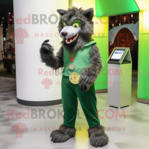 Groene weerwolf mascotte...