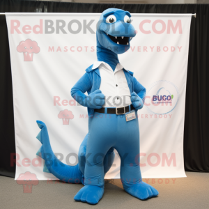 Blauw Diplodocus mascotte...