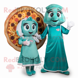 Postava maskota Teal Pizza...