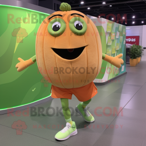 Tan Melon mascotte kostuum...