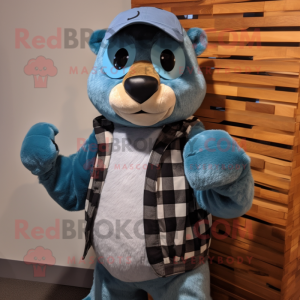 Blauer Otter Maskottchen...