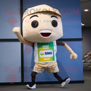 nan Miso Soup mascot costume character dressed with a Running Shorts and Suspenders