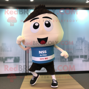 nan Miso Soup mascot costume character dressed with a Running Shorts and Suspenders