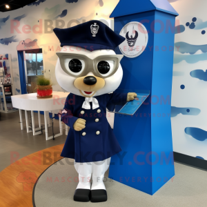 Marinblå kärleksbrev maskot...