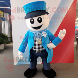 Sky Blue Ring Master maskot...